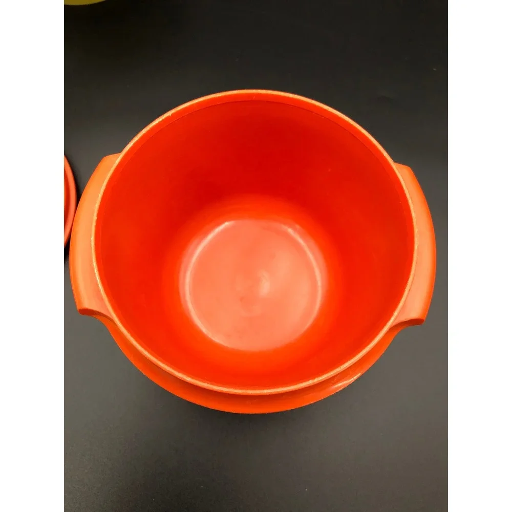 Vintage Tupperware Servalier Nesting Bowls Set of 3 Harvest 2x886 & 1323 w/LIDS